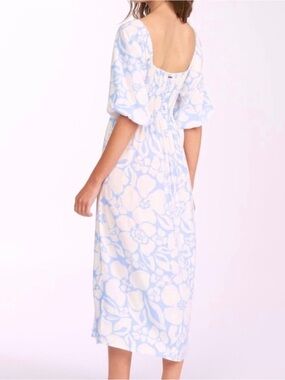 Billabong Salty Sea Mini Dress Blue Floral Boho Style